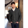 image:imageGioberti Mens 100 Cotton Milano Knit FullZip SweaterCharcoal