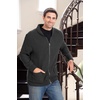 image:imageGioberti Mens 100 Cotton Milano Knit FullZip SweaterCharcoal