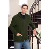 image:imageGioberti Mens 100 Cotton Milano Knit FullZip SweaterOlive