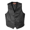 image:imageGioberti Mens 5 Button Faux Leather VestBlack Bronzing