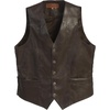 image:imageGioberti Mens 5 Button Faux Leather VestBrown