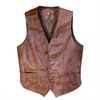 image:imageGioberti Mens 5 Button Faux Leather VestCamel Bronzing