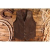 image:imageGioberti Mens 5 Button Faux Leather VestCoffee