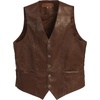 image:imageGioberti Mens 5 Button Faux Leather VestCoffee