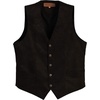 image:imageGioberti Mens 5 Button Faux Suede VestBlack