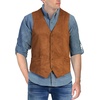 image:imageGioberti Mens 5 Button Faux Suede VestCamel