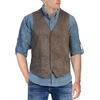 image:imageGioberti Mens 5 Button Faux Suede VestCharcoal