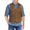 image:imageGioberti Mens 5 Button Faux Suede VestCoffee