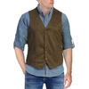 image:imageGioberti Mens 5 Button Faux Suede VestOlive