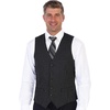 image:imageGioberti Mens 5 Button Formal Wool Blend Tweed Pin Stripe VestCharcoal