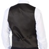 image:imageGioberti Mens 5 Button Formal Wool Blend Tweed Pin Stripe VestCharcoal