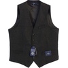 image:imageGioberti Mens 5 Button Slim Fit Formal Herringbone Tweed Suit Vest12  Donegal Charcoal