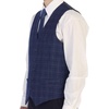 image:imageGioberti Mens 5 Button Slim Fit Formal Herringbone Tweed Suit Vest34  Blue Graph