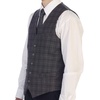 image:imageGioberti Mens 5 Button Slim Fit Formal Herringbone Tweed Suit Vest35  Gray Graph
