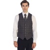 image:imageGioberti Mens 5 Button Slim Fit Formal Herringbone Tweed Suit Vest35  Gray Graph