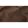 image:imageGioberti Mens 5 Button Slim Fit Formal Herringbone Tweed Suit Vest37  Umber Herringbone