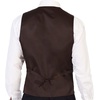 image:imageGioberti Mens 5 Button Slim Fit Formal Herringbone Tweed Suit Vest37  Umber Herringbone
