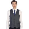 image:imageGioberti Mens 5 Button Slim Fit Formal Herringbone Tweed Suit Vest38  Gray Houndstooth