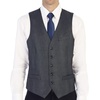 image:imageGioberti Mens 5 Button Slim Fit Formal Herringbone Tweed Suit Vest38  Gray Houndstooth