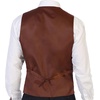 image:imageGioberti Mens 5 Button Slim Fit Formal Herringbone Tweed Suit Vest40  Brown Checked