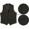 image:imageGioberti Mens 5 Button Slim Fit Formal Herringbone Tweed Suit Vest49  Herringbone Olive