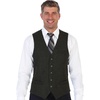 image:imageGioberti Mens 5 Button Slim Fit Formal Herringbone Tweed Suit Vest49  Herringbone Olive