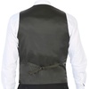 image:imageGioberti Mens 5 Button Slim Fit Formal Herringbone Tweed Suit Vest50  Donegal Olive
