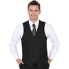 image:imageGioberti Mens 5 Button Slim Fit Formal Herringbone Tweed Suit Vest50  Donegal Olive