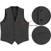 image:imageGioberti Mens 5 Button Slim Fit Formal Herringbone Tweed Suit Vest51  Herringbone Charcoal