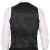 image:imageGioberti Mens 5 Button Slim Fit Formal Herringbone Tweed Suit Vest51  Herringbone Charcoal