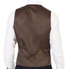 image:imageGioberti Mens 5 Button Slim Fit Formal Herringbone Tweed Suit Vest8  Light Brown Herringbone