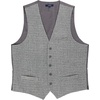 image:imageGioberti Mens 5 Button Slim Fit Formal Herringbone Tweed Suit Vest96  Gray Graph