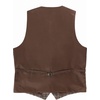 image:imageGioberti Mens 5 Button Slim Fit Formal Herringbone Tweed Suit Vest99  Brown Gridwork