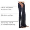 image:imageGioberti Mens Athletic Track Pants with Zip BottomBlack  White