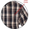 image:imageGioberti Mens Casual Plaid Button Down Short Sleeve Shirt1021  Brown  Navy  Orange Line