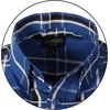 image:imageGioberti Mens Casual Plaid Button Down Short Sleeve Shirt1037  Royal Blue  White Stripe