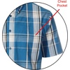 image:imageGioberti Mens Casual Plaid Button Down Short Sleeve Shirt1045  Turquoise  White  Black Line