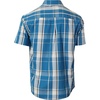 image:imageGioberti Mens Casual Plaid Button Down Short Sleeve Shirt1045  Turquoise  White  Black Line