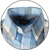 image:imageGioberti Mens Casual Plaid Button Down Short Sleeve Shirt1048  Blue  Striped Band