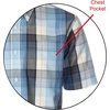 image:imageGioberti Mens Casual Plaid Button Down Short Sleeve Shirt1048  Blue  Striped Band