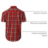 image:imageGioberti Mens Casual Plaid Button Down Short Sleeve Shirt1049  Red  Black  Gray