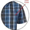 image:imageGioberti Mens Casual Plaid Button Down Short Sleeve Shirt1053  Blue  Navy  White