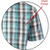 image:imageGioberti Mens Casual Plaid Button Down Short Sleeve Shirt1060  Blue Checkered