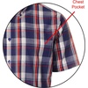 image:imageGioberti Mens Casual Plaid Button Down Short Sleeve Shirt1092  Navy  Red  White