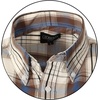 image:imageGioberti Mens Casual Plaid Button Down Short Sleeve Shirt1093  Charcoal  White  Blue