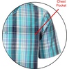 image:imageGioberti Mens Casual Plaid Button Down Short Sleeve Shirt1097  Turquoise  Teal  Navy
