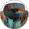 image:imageGioberti Mens Casual Plaid Button Down Short Sleeve Shirt1100  Turquoise  Teal  Brown