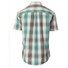 image:imageGioberti Mens Casual Plaid Button Down Short Sleeve Shirt1101  Mint  Gray