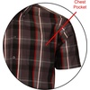 image:imageGioberti Mens Casual Plaid Button Down Short Sleeve Shirt1159  Charcoal  Red  Black