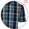 image:imageGioberti Mens Casual Plaid Button Down Short Sleeve Shirt1162  Royal  Black  Gray